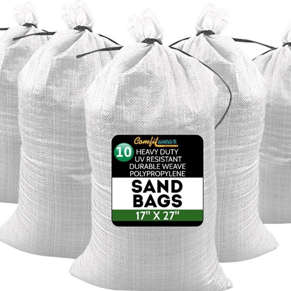 Heavy Duty Durable Sandbags (17 x 27, 10 Pack) Water Resistant UV Protection